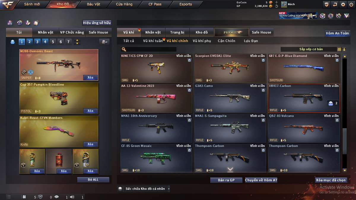 shop acc cf uy tin gia re